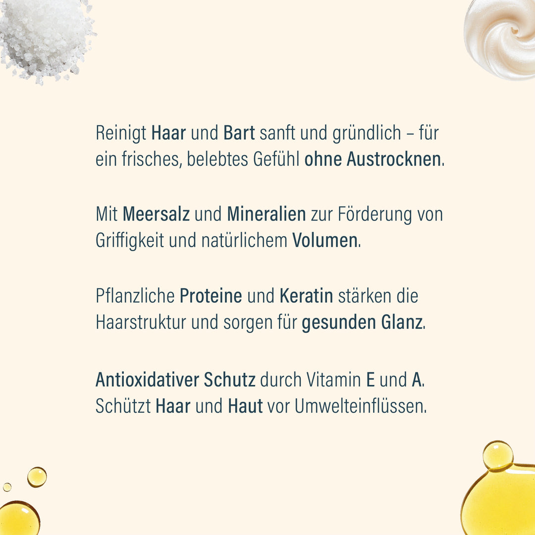 Sea Salt Wash / Shampoo - Doppelpack von GØLD'S / Goelds - Vorteile #inhalt_2x-250ml-pumpspender