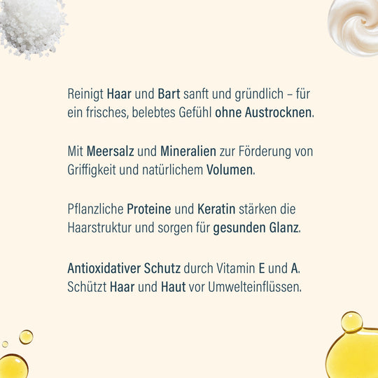 Sea Salt Shampoo von Goelds / GØLD'S - Vorteile #inhalt_250ml-pumpspender