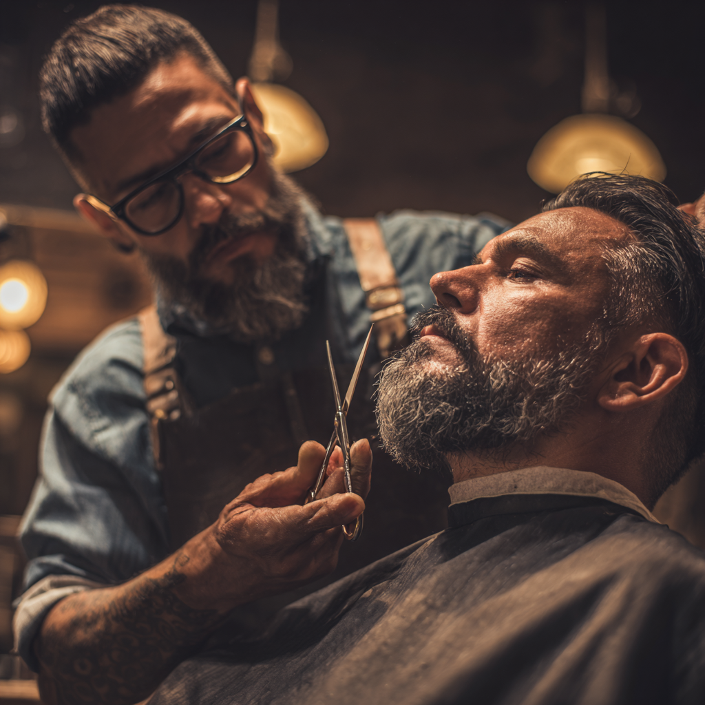 Zwei Männer im Barbershop