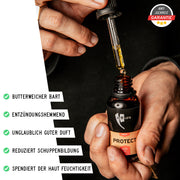 Flasche Hand Finger Öl Protect Massiv Beard Oil GØLD's Siegel Anti Juckreiz 