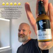 The "bald & full beard" set | Bald Care Cream & Beard Oil by GØLD's