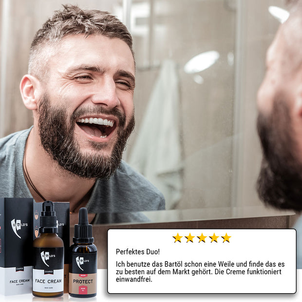 Face care set | Beard Oil & Moisturizer by GØLD&